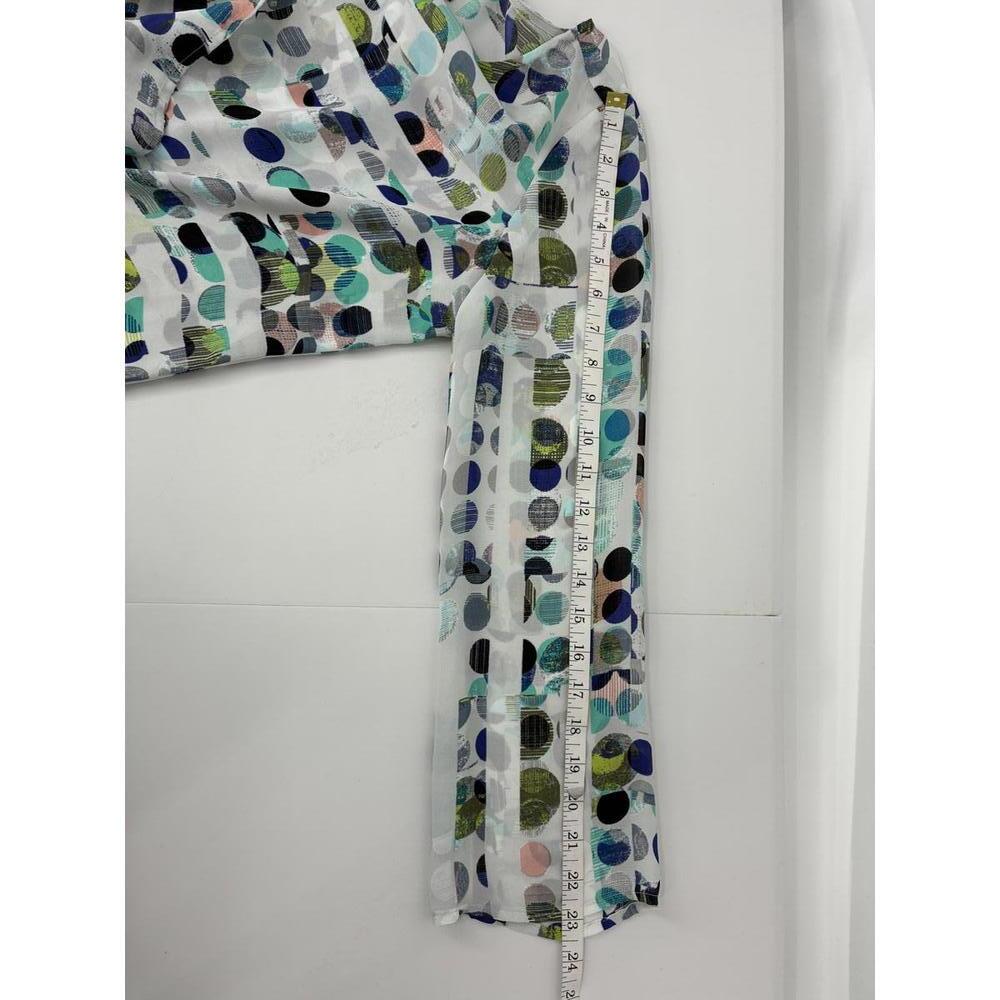 NIC+ZOE Women's Sheer Polka Dot Pattern Blouse, Size Small - Picture 7 of 7